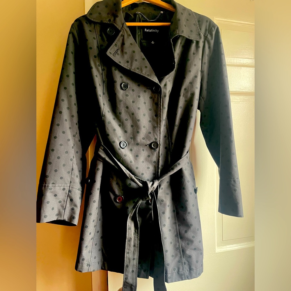 Relativity polka dot rain jacket